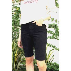 Frame Womens Le Vintage Burmuda Womens Denim Jean Shorts 27 Black Cut Off Noir